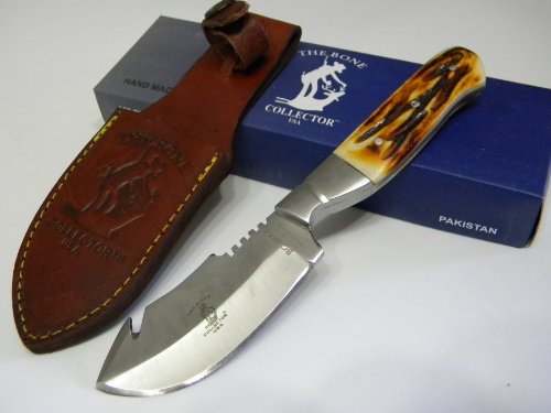 Bone collector fixed blade hunting gut hook bowie skinn…