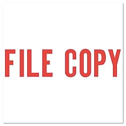 Xstamper Ecostamp "File Copy" Title Stamp, 2 x 0.5 Inches, Red (4410)