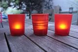 Review Gerson 13996 / 3-pc Red Frosted Votive Set with Realistic Battery Operated Flickering Tealights