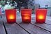 3-pc Red Frosted Votive Set with Realistic Battery Operated Flickering Tealights