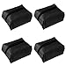 Shoe Bags,HugeSaving Nylon Waterproof Travel Zipper Shoes Bag For Carrying Set Of 4(Black)