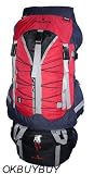 Harvest 7000 Cubic Inch Internal Frame Hiking Backpack, Red