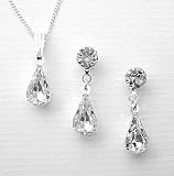 Diamante Crystal Tiffany & Teardrop Set