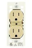 waterproof boxes electrical:Leviton W5320-TCI 15A 125V 2 Pole 3 Wire Cheetah Weather and Tamper Resistant Duplex Receptacle, Grounding
