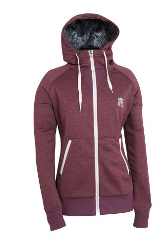 Nitro Damen Zip Kapuzensweatshirt YESTERDAY ZHD, maroon heather, L Preisvergleich