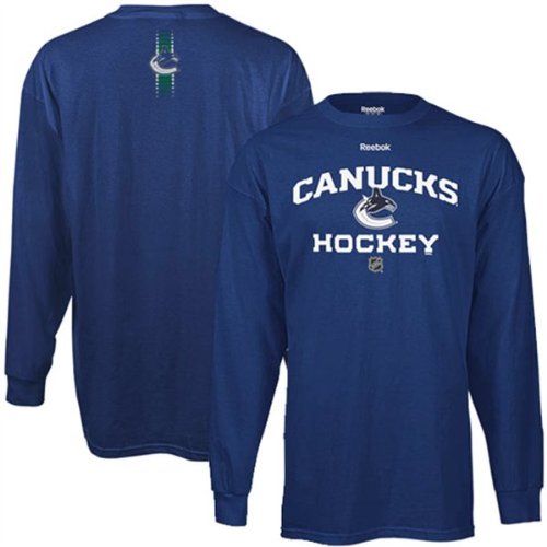 Vancouver Canucks Reebok Blue Progression Long Sleeve T-Shirt (XX-Large)