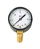 2-Inch Bottom Mount Pool Vacuum Gauge (0-30 HG)
