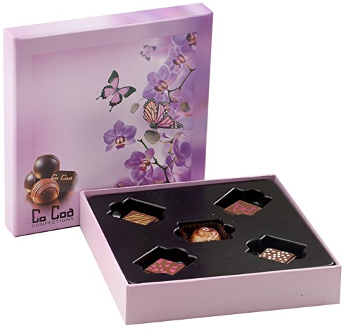 CoCoa Confection Butterflies and Blooms Chocolate Gift Box 1.75-Ounce