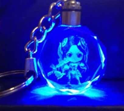 Wander Force League of Legends Role LOL Crystal Led Colorful Key Chain Key Ring Pendant (Irelia)