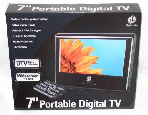 Digital Labs 7" Portable Digital LCD TV - Black (DT191SA)