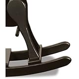 FireSkape Small Deluxe Amish Crafted Solid Maple Black Finished Rocking Horse with Black Mane