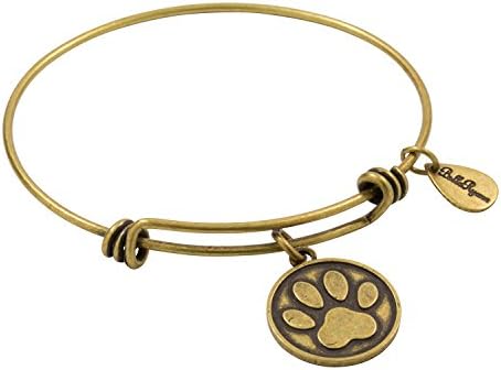 Bella Ryann Goldtone Dog Paw Charm Bangle