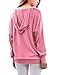 Allegra K Ladies V Neck Long Batwing Sleeve Side Pockets Loose Hoodie Blouse