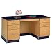 Diversified Woodcrafts 1131K Solid Oak Wood Teachers Work Desk, Plastic Laminate Top, 60" Width x 30" Height x 30" Depth