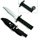 Trademark Black Survival Knife with Survival Gear