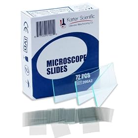 72 Blank Microscope Slides and 100 Square Cover Glass
