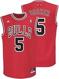 Chicago Bulls Number 5 Carlos Boozer Youth Replica Road Jersey - Red