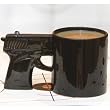 Hand Gun Shaped Novelty Coffee Mug - Ceramic 12 oz