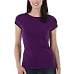 Merona&reg; Short Sleeve Double Layer Ballet Neck Top - Elegant Plum