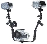 Bonica JVC GZ-HD320 Video Camera & Housing Strobe Kit with G8V15 LED Video Light in Soft Travel Bag