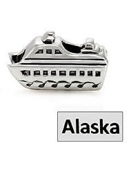 Ohm Sterling Silver Alaska Cruise Ship Bead Charm