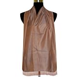 Beautiful Gift For Special One, Handmade Self Design Semi Silk Rectangular Scarf (Free Shipping) scrf0034r