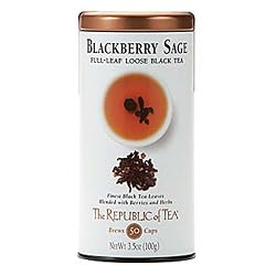 The Republic of Tea, Blackberry Sage Full-Leaf Tea, 50-Count Tea Bas