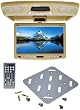 Tview T90dvfd-beige All in One Huge 9 Inch Flip Down, Roof Mount Car Monitor