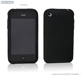 Apple iPhone 3G S FlexiSkin - The Soft Low-Profile Case (Jet Black (Ripple Design))