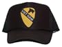 Trucker Mesh Military Hats - Vietnam 1st CAVALRY - Black