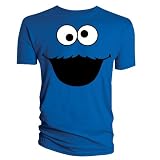 Sesame Street Monster Face Blue Mens T-Shirt