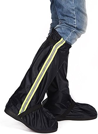 AMARS (TM) Thicken Oxford/Rubber Women Men High Boots Waterproof Shoes Cover Winter Warm Snow Proof Shoes Covers Wear-resistant Slip-resistant Portable Portective Shoes Cover For Hiking Camping Climbing Mortocycle Garden Outdoor Activities Dark Blue&Black XL
