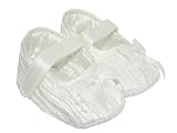 Baby Girls White Satin Mary Jane Pram Shoes