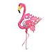 Creative Motion Flamingo Garden Stake Glass Crackle Solar Light, Pink