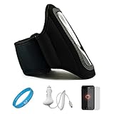 Black Durable Moisture Resistant Neoprene Protective Exercise Workout Armba ....