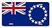Cook Islands Flag Vanity Auto License Plate