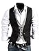ideal4dress Casual Slim Fit Skinny Dress Vest Waistcoat Black
