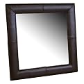 Abella Leather Frame Mirror - Dark Brown