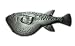 Aphrodite(アフロディーテ) ネクタイピン 魚 フグ大 河豚大 銀色 日本製