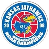 Kansas Jayhawks 12 Car Magnet - 2008 Men's Basketball National Champions - COLLEGE ATHLETICS Sports Merchandise