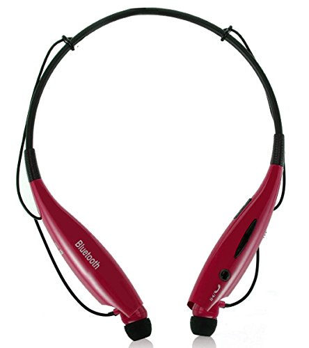 Universal Bluetooth Neckband Headphones S Gear -HV-Digitial 800 Wireless Headset Sweatproof Running Gym Exercise Stereo Earphones Noise Cancelling Earbuds BlackRed