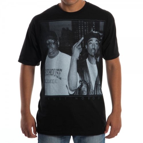 Tupac and Biggie Trust Nobody Black Mens Tee