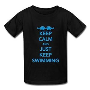 Healthy O-neck Keep Calm Just Keep Swimming Kids T-Shirt