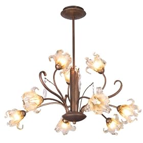 ET2 Lighting E22064-26 9LT Chandelier - Bronze Bloom Transitional chandeliers by ET2 Lighting