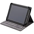 AmazonBasics - Funda de cuero con soporte ajustable de AmazonBasics para iPad 2 y Samsung Galaxy Tab 10.1, color negro