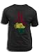 Omni Peace Africa Rasta Washed Black Men's T-shirt Tee