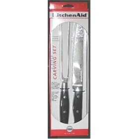 KichenAid 2 - Piece Stainless Steel Carving Set 8inch Slicer and Fork by Kitchen Aid