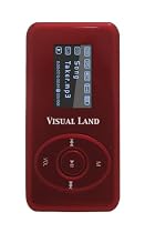 Visual Land V-Clip Pro 2 GB MP3 Player with Clip, Speaker and MicroSD Slot (Red)
