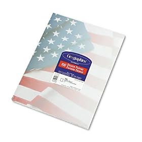 Geographics(R) Flag Design Paper, 8 1 2in. x 11in., Pack Of 100 by Geographics
