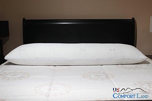 50" Luxury Memory Foam Body Pillow High Density with "Temperature Balanced", 6.5" Thick with Zip-off Removable Washable Cover and FREE FedEx shipping. NEW model